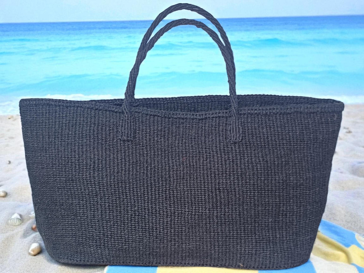 Handmade Sisal Tote Bag: Eco-Friendly Kenyan Woven Handbag