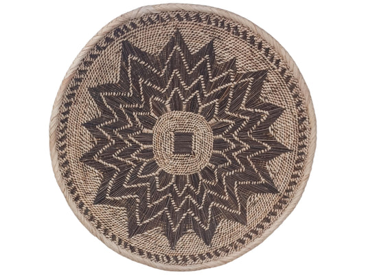 Large Binga Basket Wall Decor: Handwoven Tonga Art, Boho Style