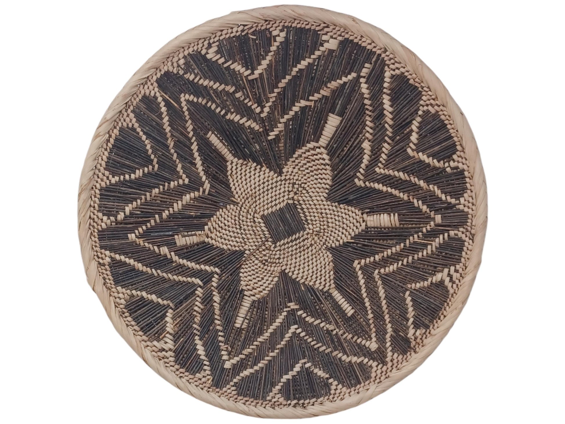 Handmade Tonga Basket Wall Art: Large Boho Woven Decor