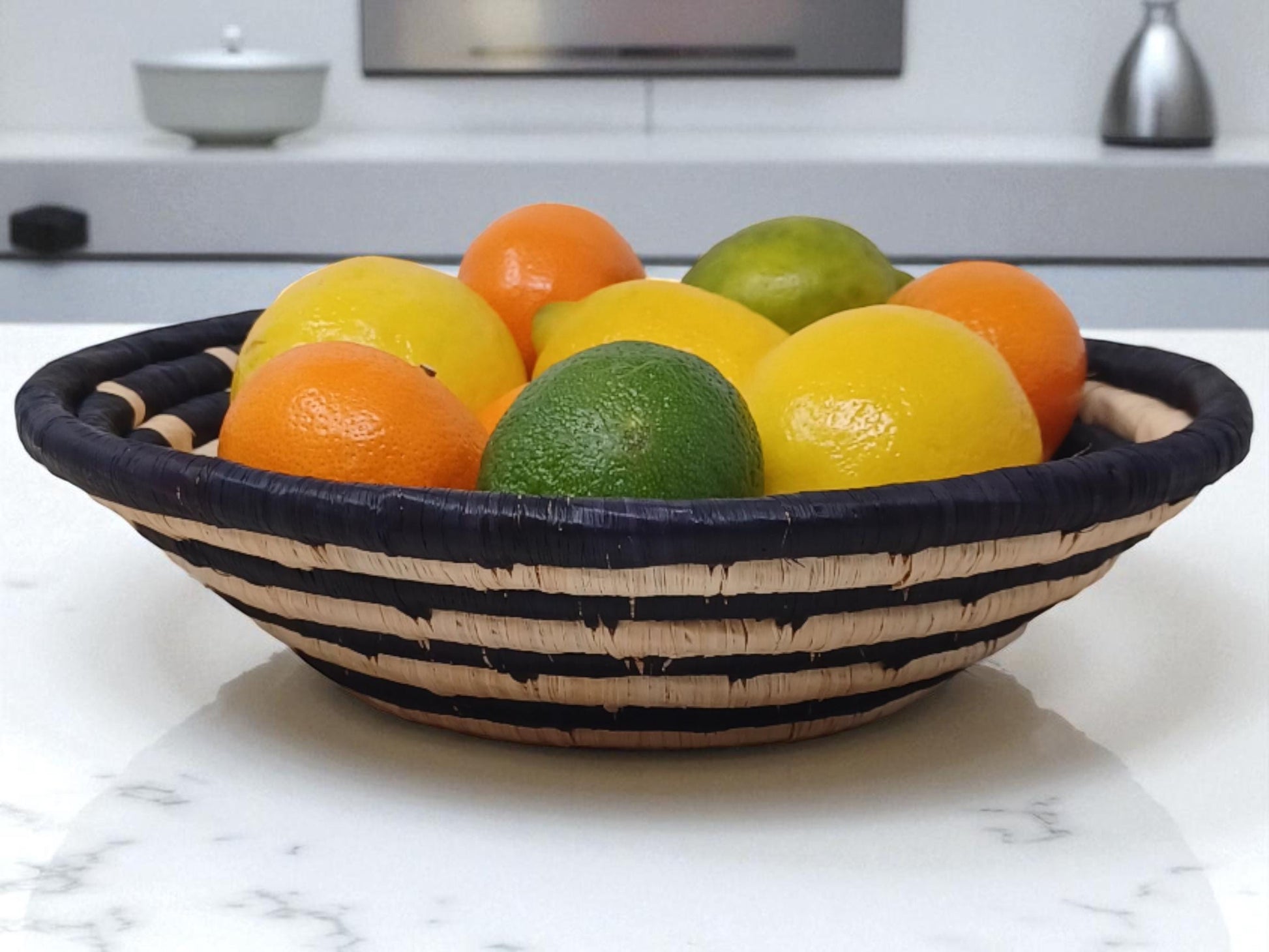 Woven 10” Sisal Bowl | Sustainable African Basket | Handmade Kitchen & Wall Décor