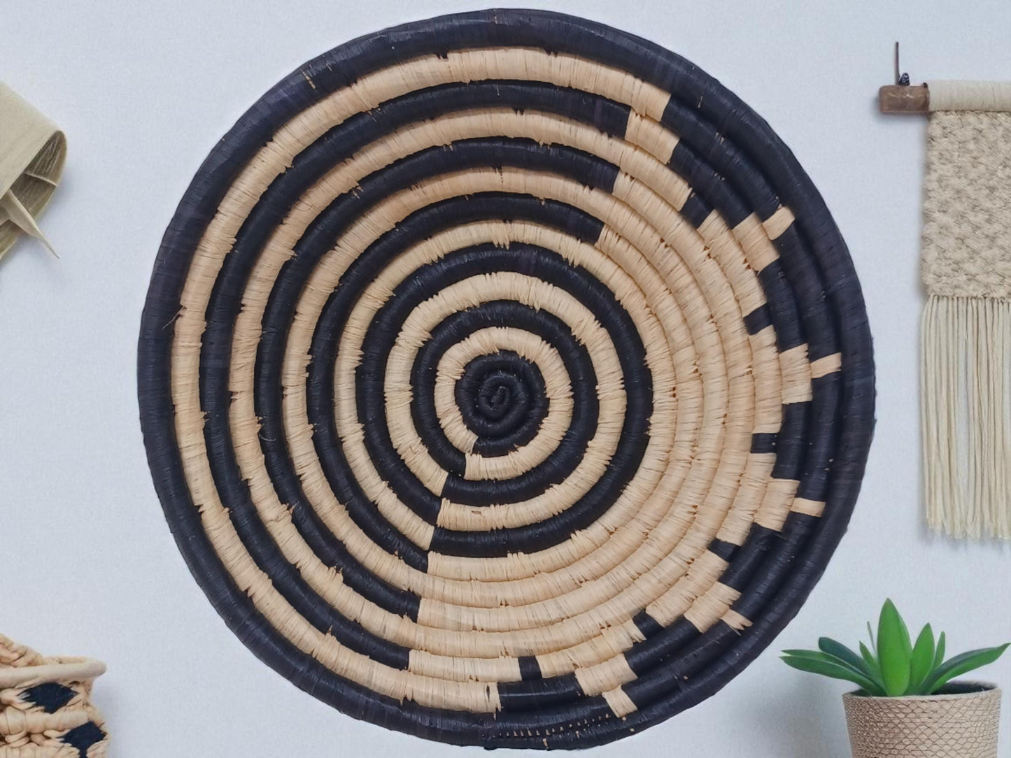 Woven 10” Sisal Bowl | Sustainable African Basket | Handmade Kitchen & Wall Décor