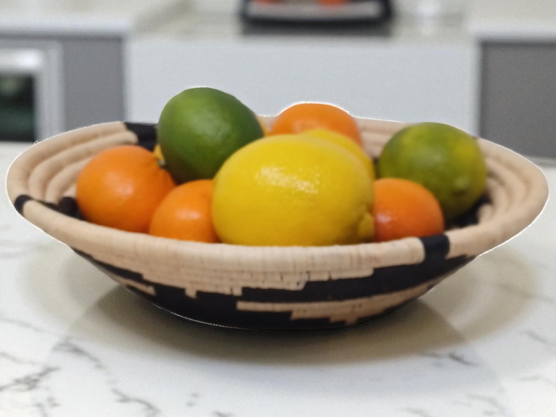 Handwoven 10” Fruit Bowl | African Sisal Basket | Eco-Friendly Decorative Basket