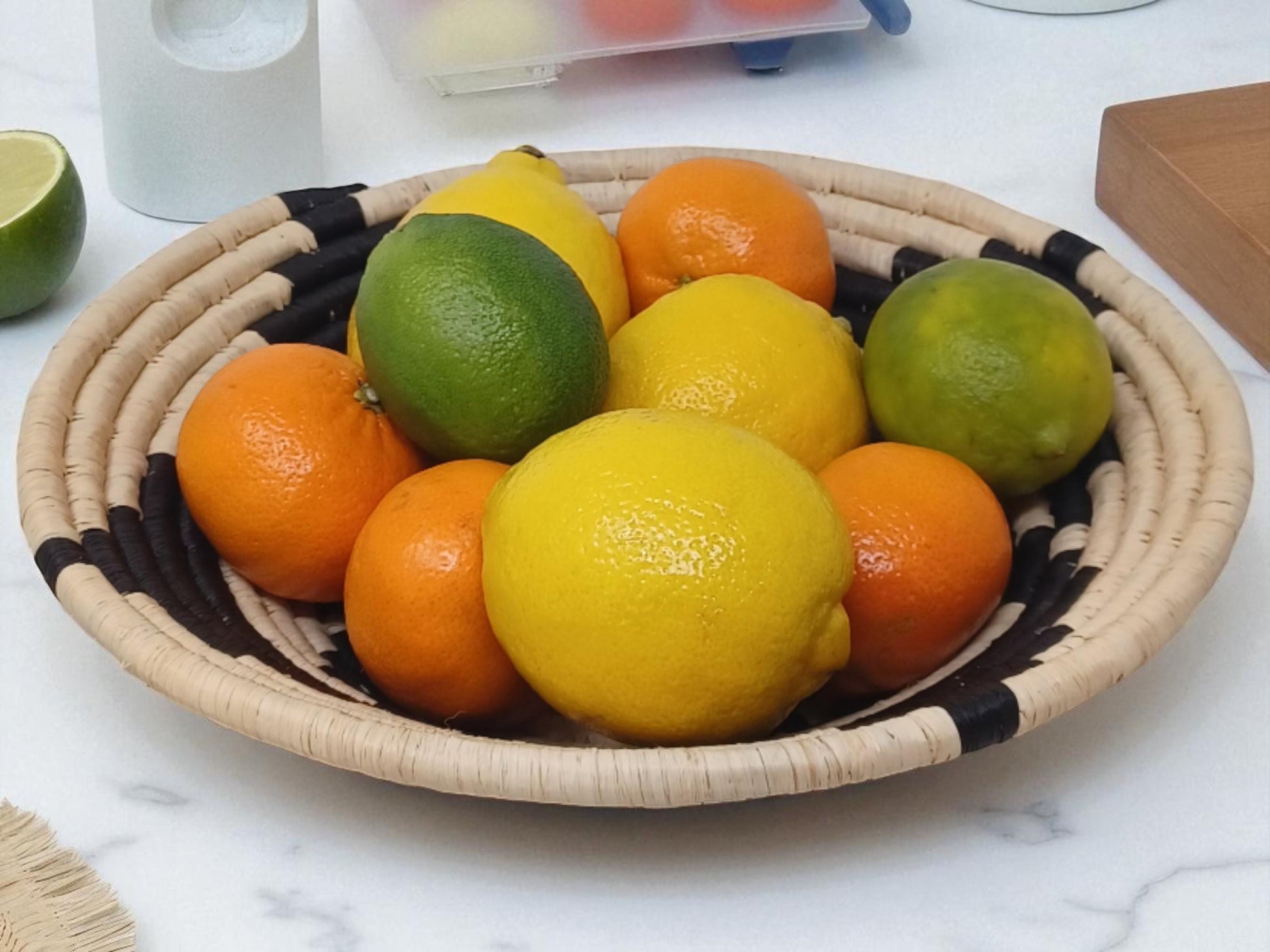 Handwoven 10” Fruit Bowl | African Sisal Basket | Eco-Friendly Decorative Basket