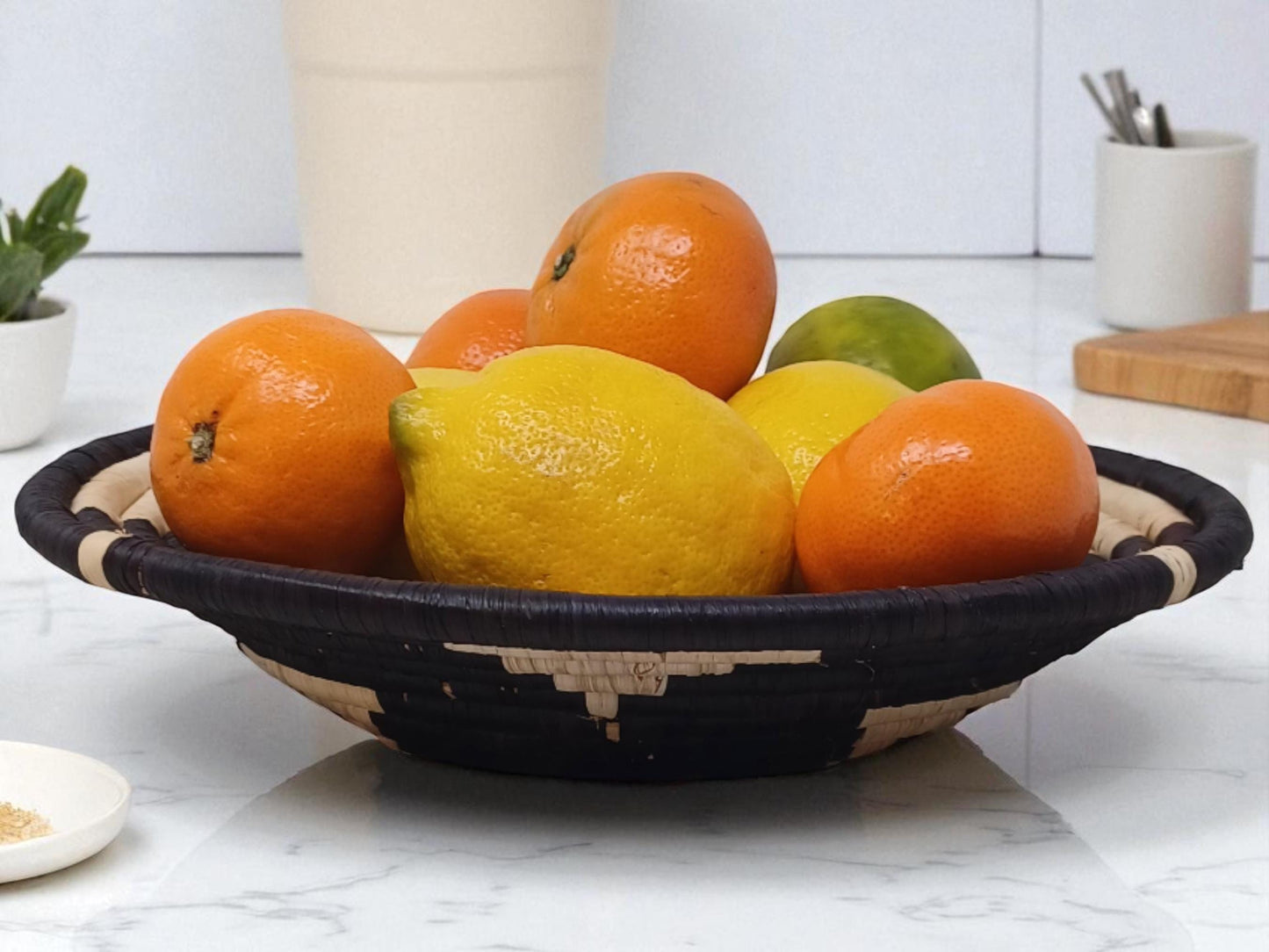 Handmade 10” Sisal Fruit Bowl | Woven Decorative Basket | Sustainable Wall & Table Decor