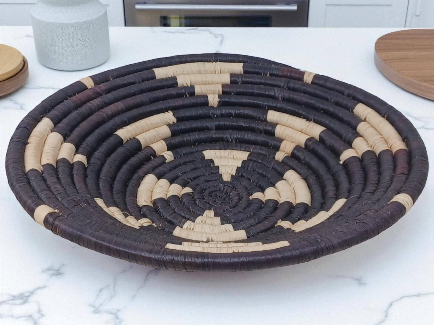 Handmade 10” Sisal Fruit Bowl | Woven Decorative Basket | Sustainable Wall & Table Decor