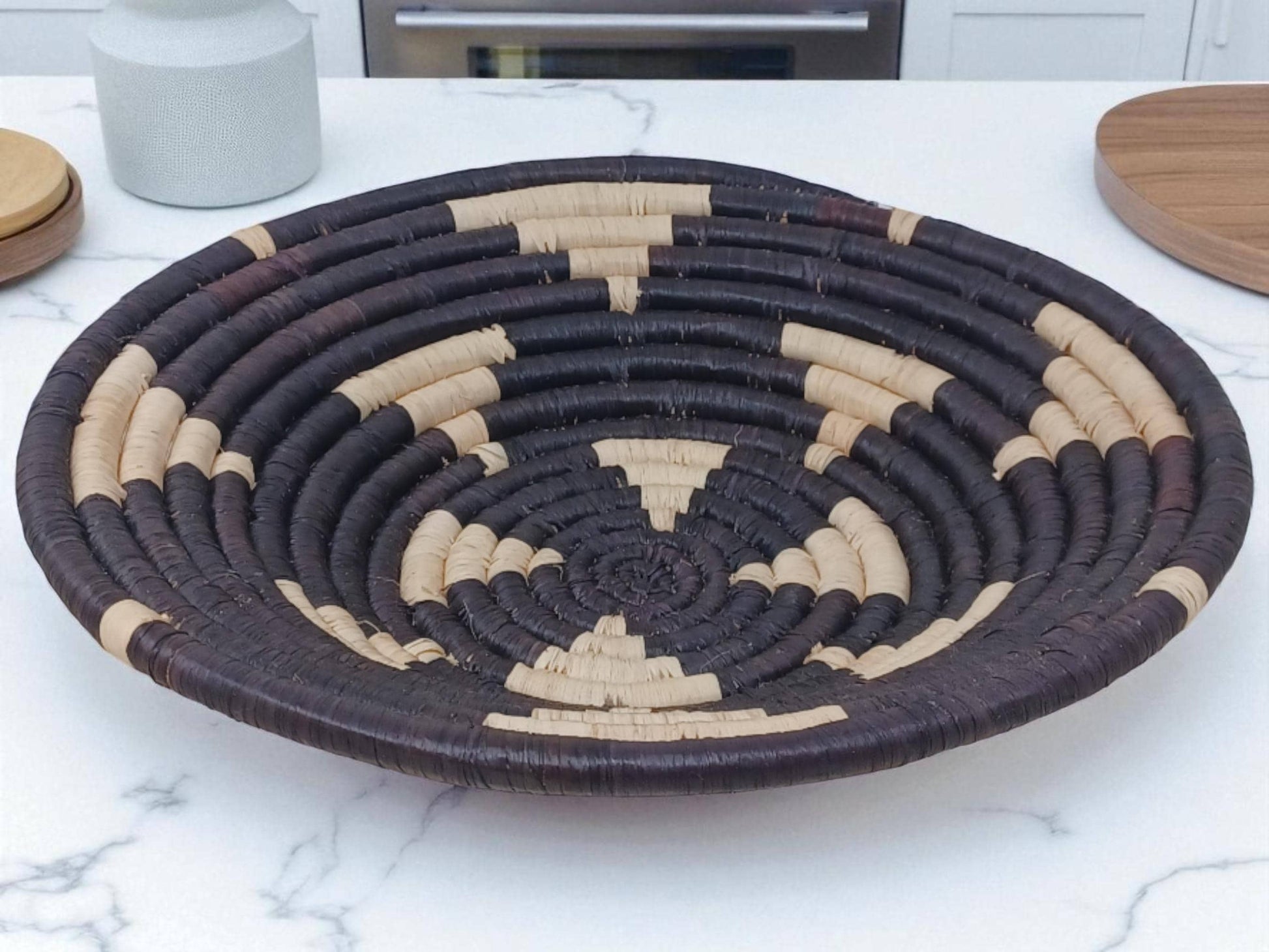 Handmade 10” Sisal Fruit Bowl | Woven Decorative Basket | Sustainable Wall & Table Decor
