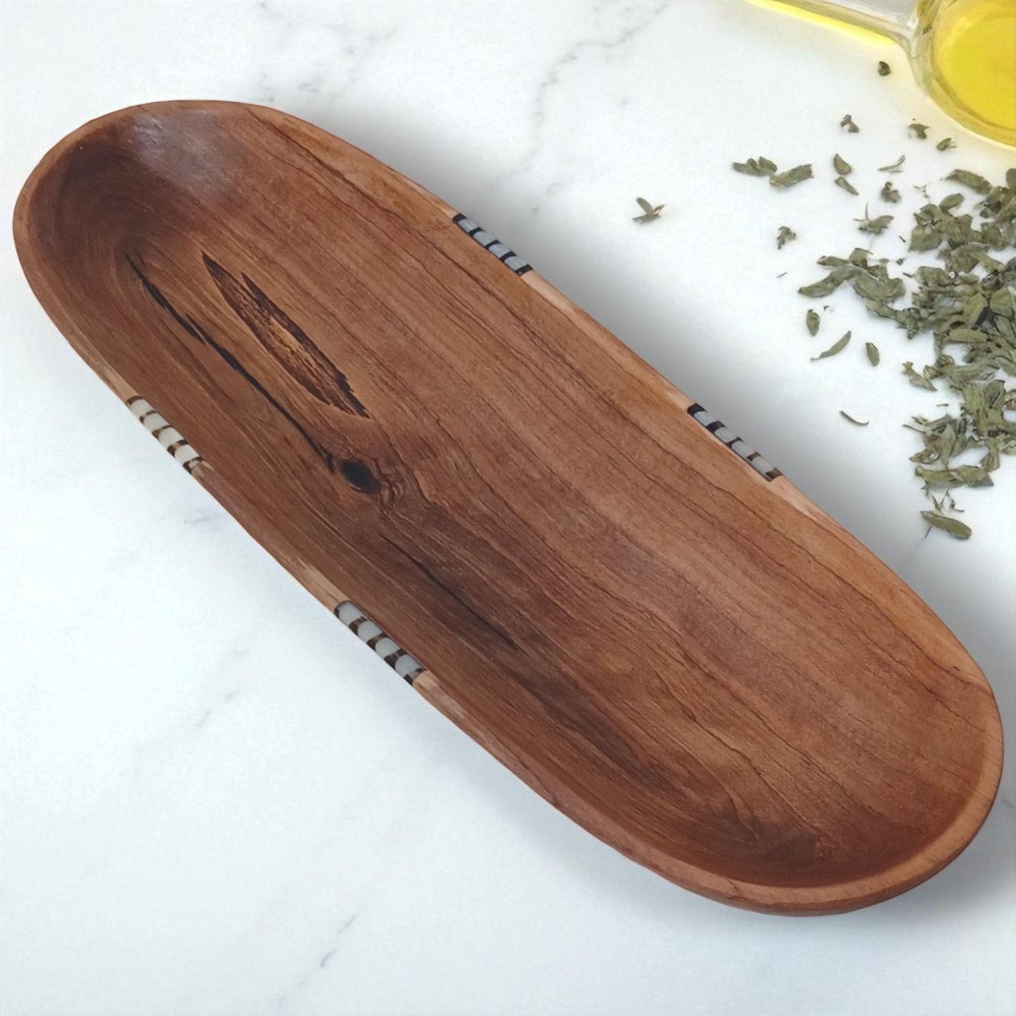 Handmade Olivewood Serving Tray: Rustic Kitchen Bread & Snack Dish