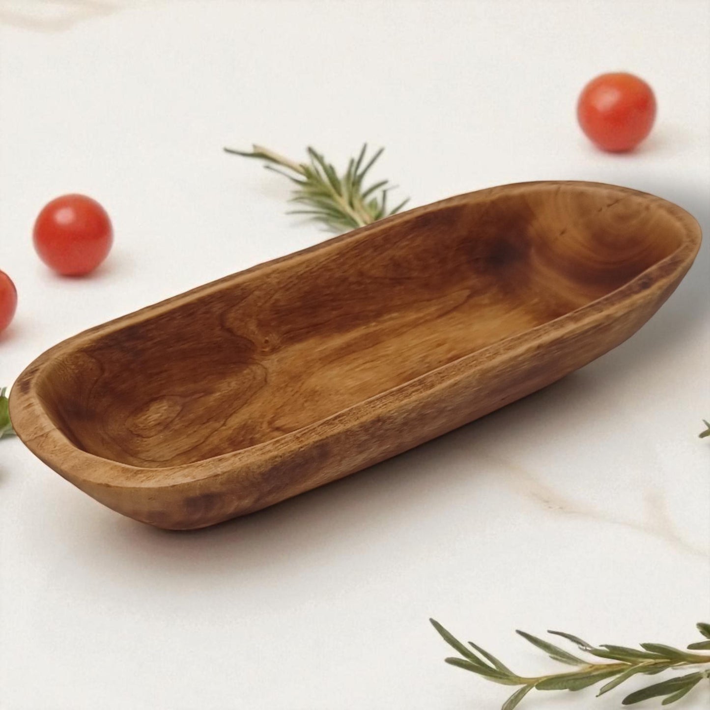 Handmade Olivewood Serving Bowl: Rustic Kitchen Decor (11x5 inches)