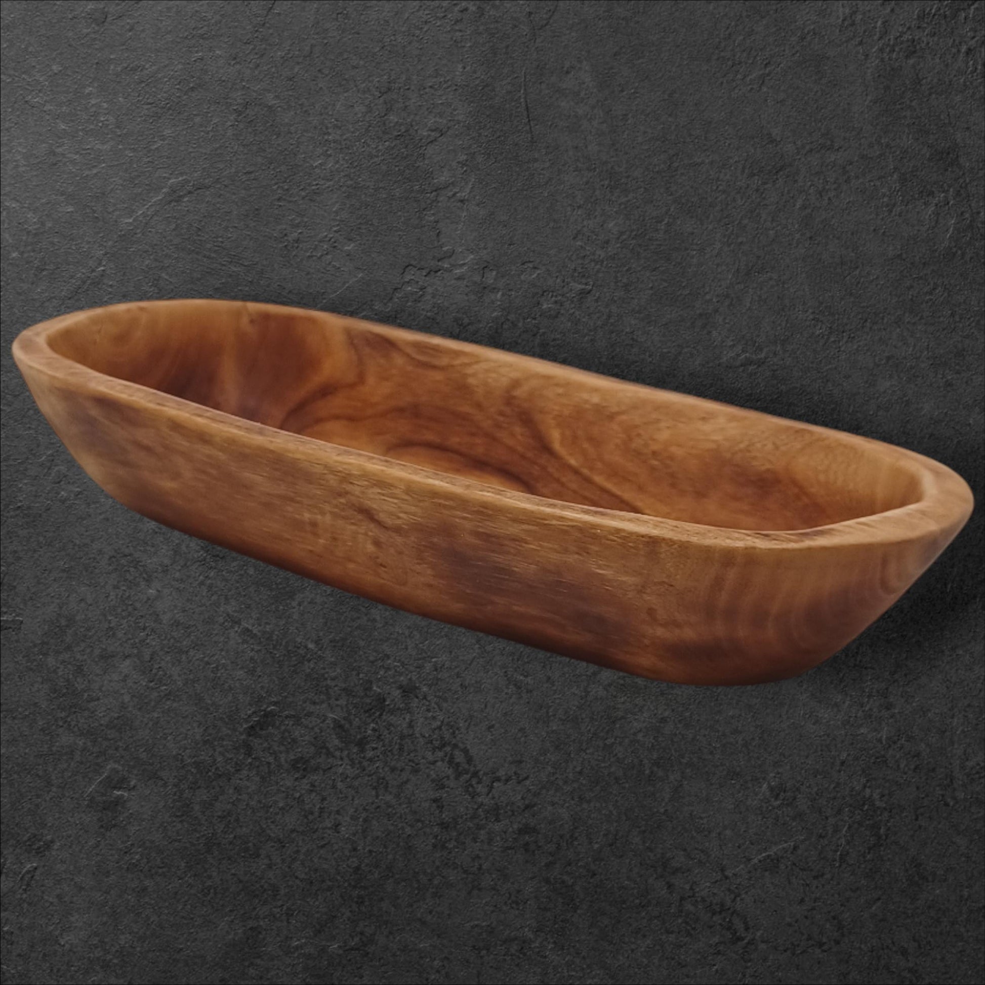 Handmade Olivewood Serving Bowl: Rustic Kitchen Decor (11x5 inches)