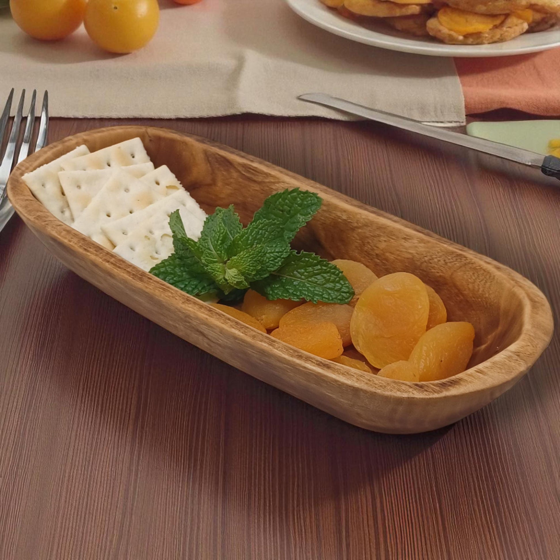 Handmade Olivewood Serving Bowl: Rustic Kitchen Decor (11x5 inches)