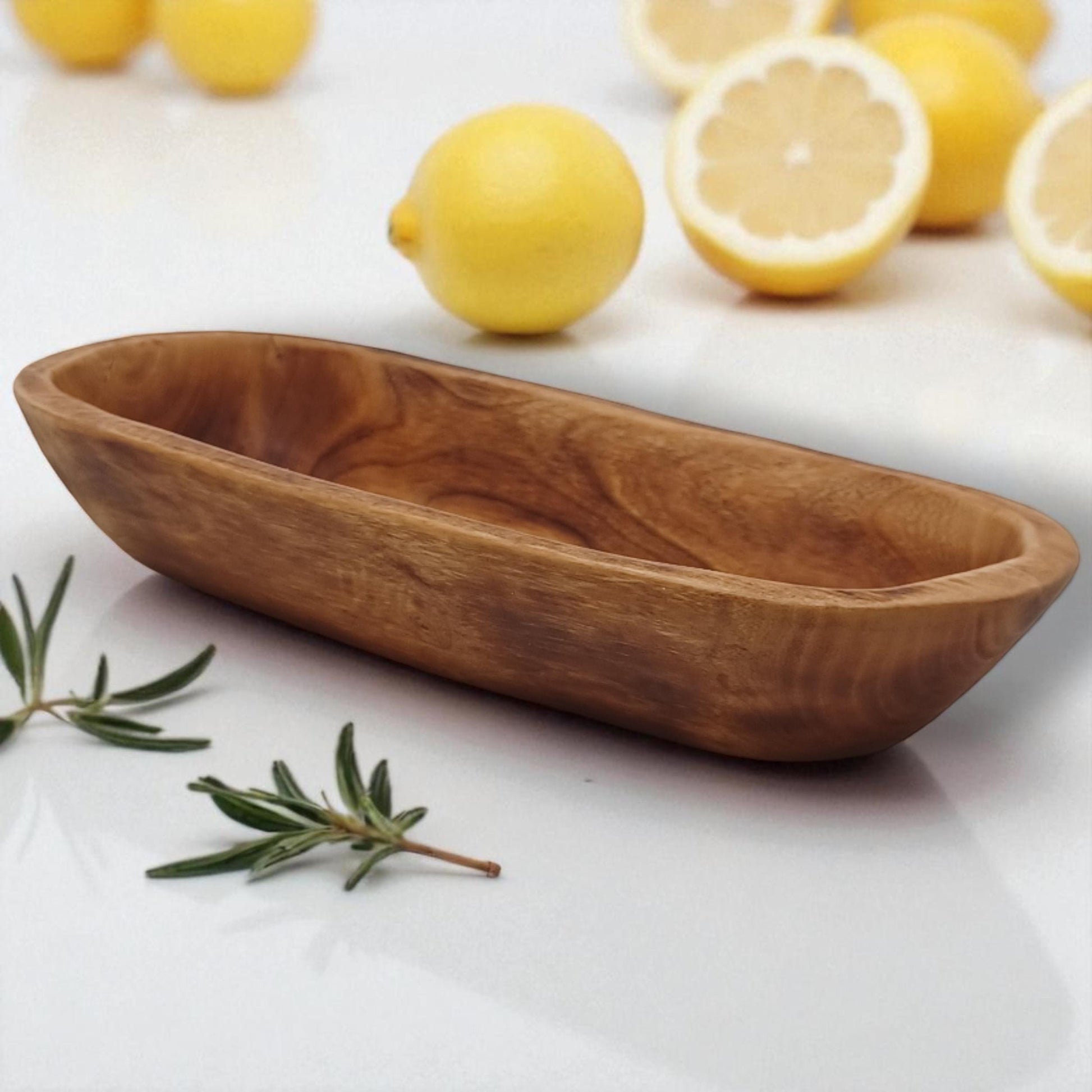 Handmade Olivewood Serving Bowl: Rustic Holiday Table Decor