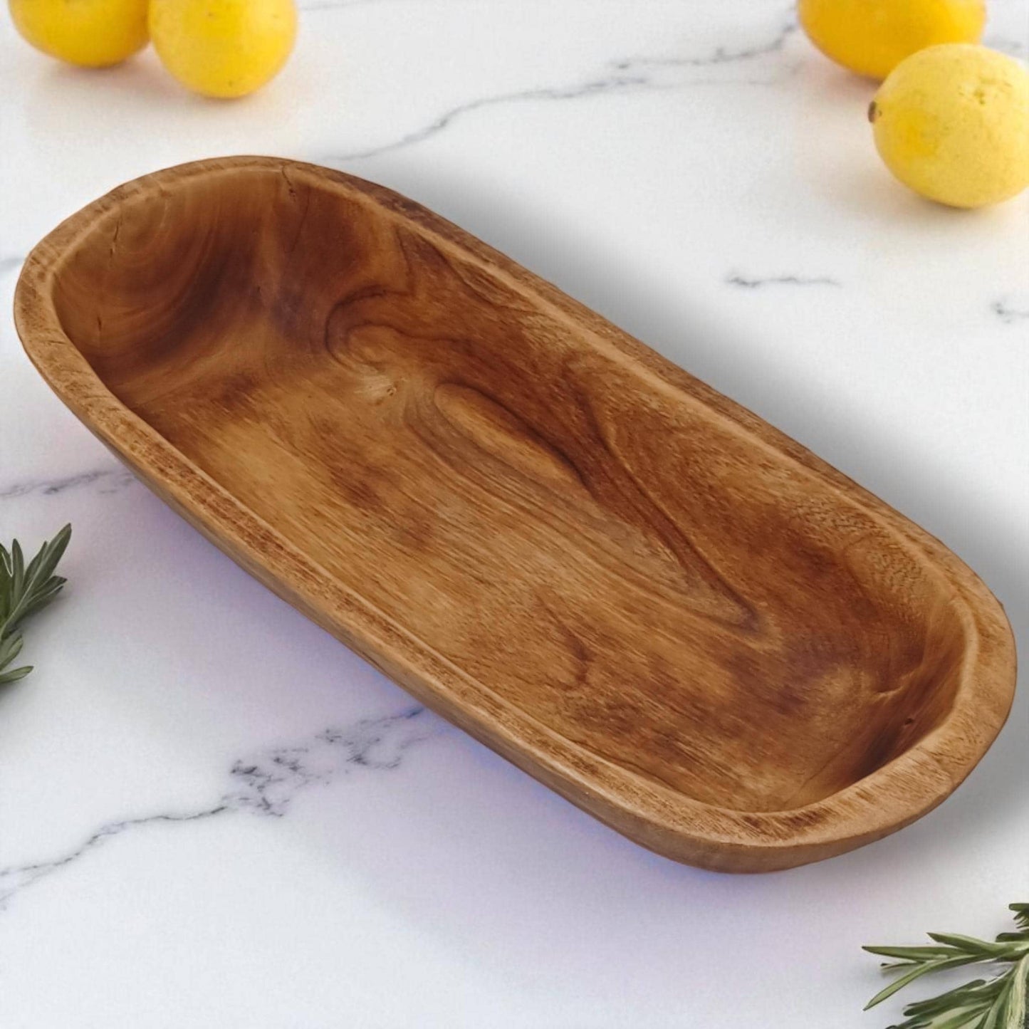 Handmade Olivewood Serving Bowl: Rustic Holiday Table Decor