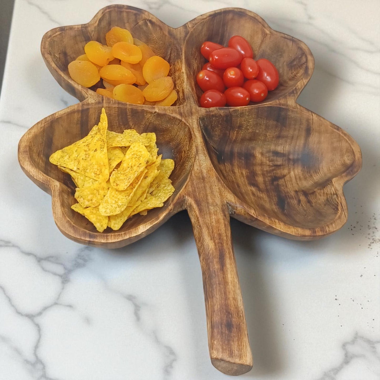 Olivewood Charcuterie Board: Tulip Shaped, Rustic Snack Tray