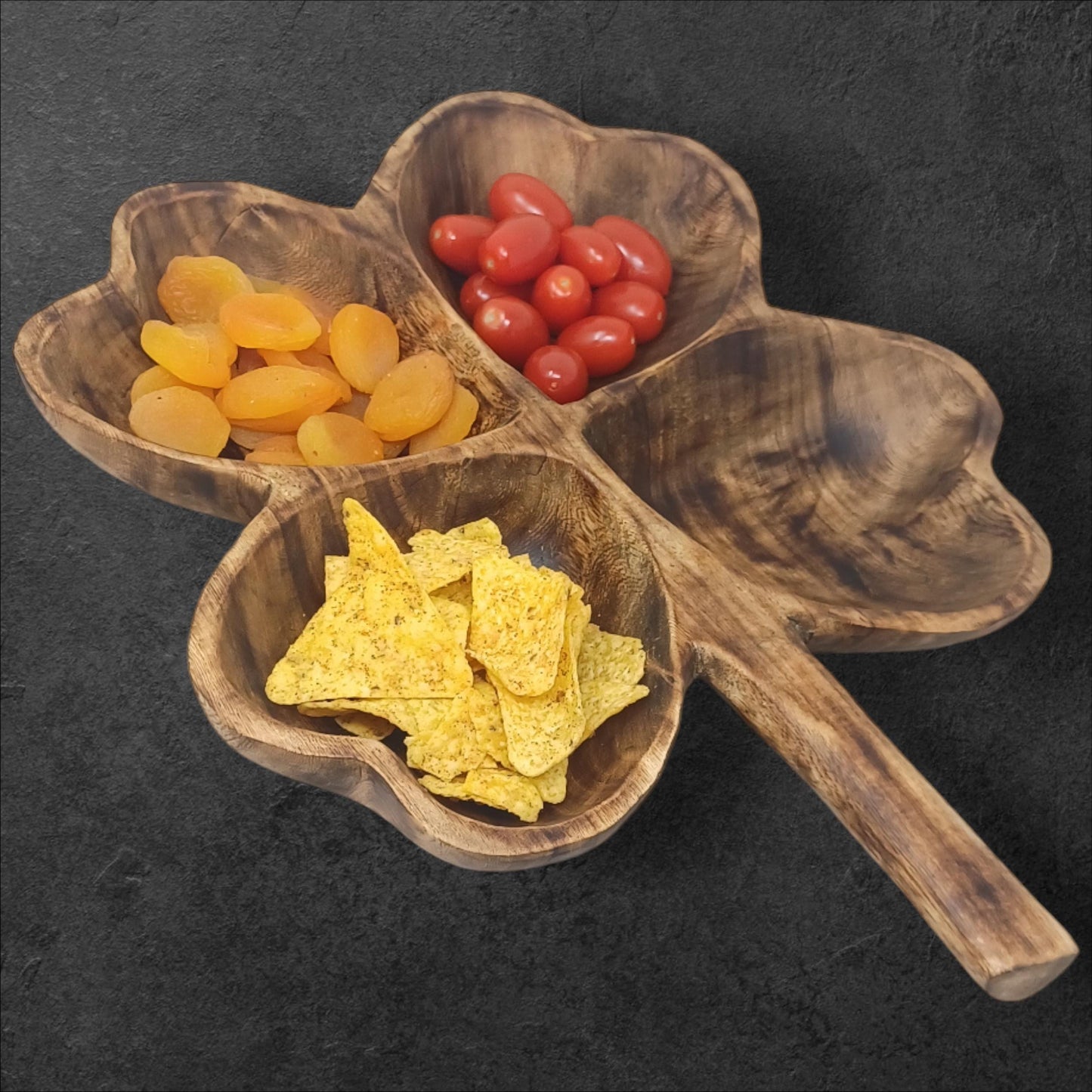 Olivewood Charcuterie Board: Tulip Shaped, Rustic Snack Tray