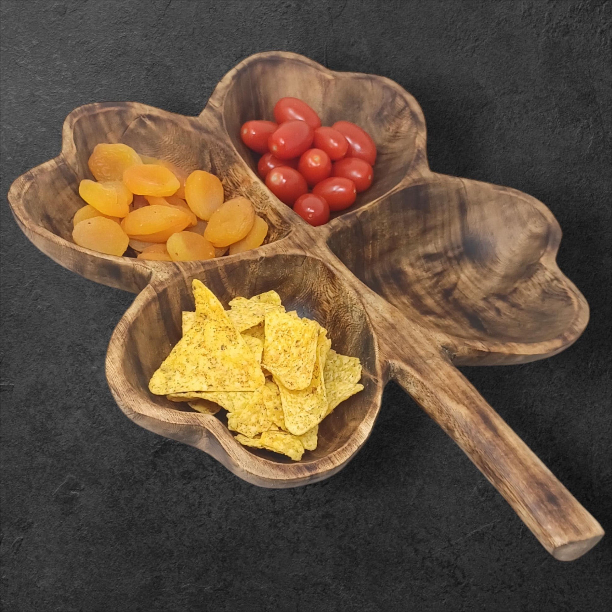 Olivewood Charcuterie Board: Tulip Shaped, Rustic Snack Tray
