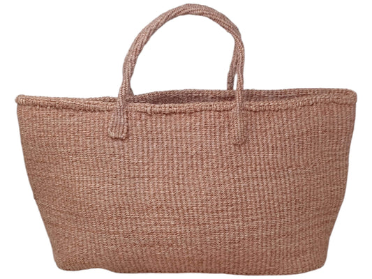Handmade Woven Sisal Tote Bag: Eco-Friendly Kenyan Market Basket