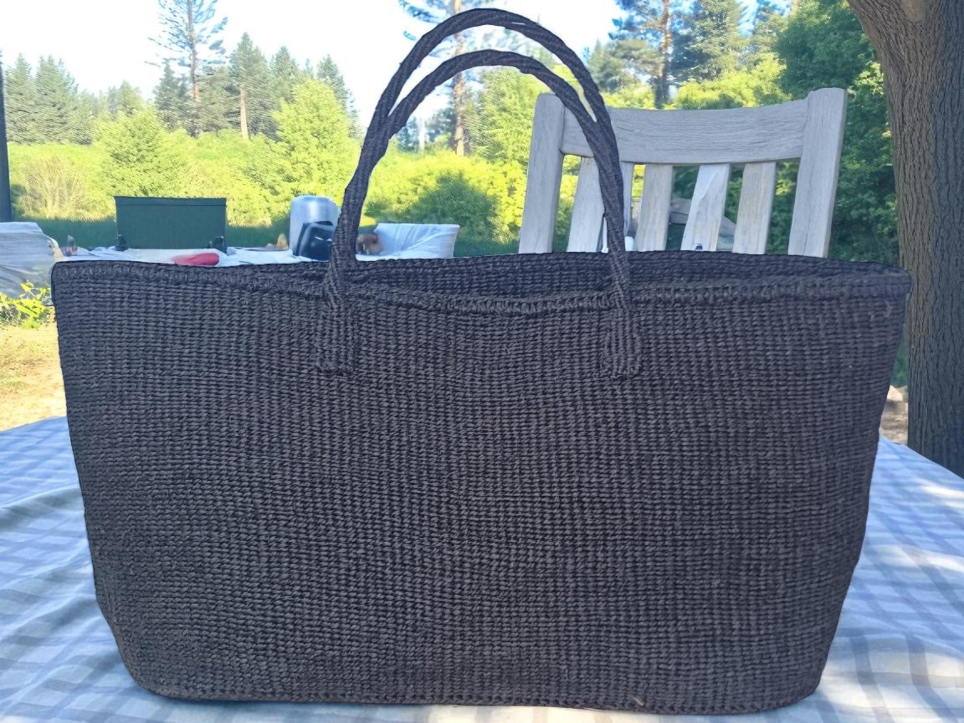 Handmade Sisal Tote Bag: Eco-Friendly Kenyan Woven Handbag
