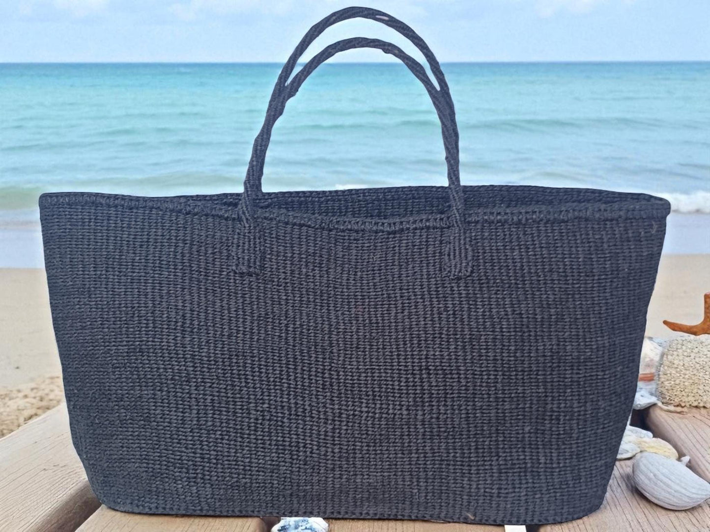 Handmade Sisal Tote Bag: Eco-Friendly Kenyan Woven Handbag