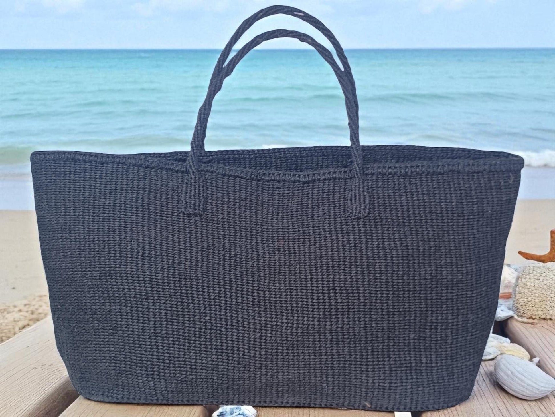 Handmade Sisal Tote Bag: Eco-Friendly Kenyan Woven Handbag