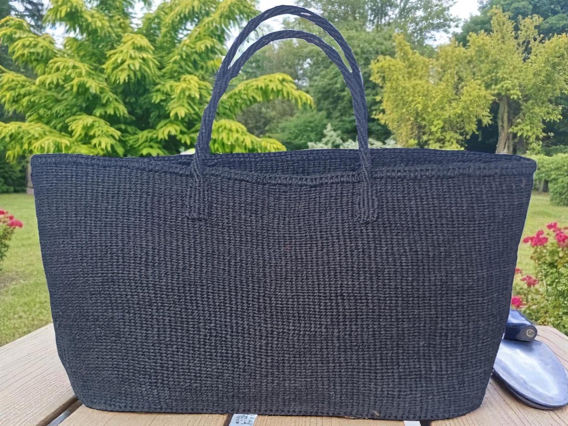 Handmade Sisal Tote Bag: Eco-Friendly Kenyan Woven Handbag