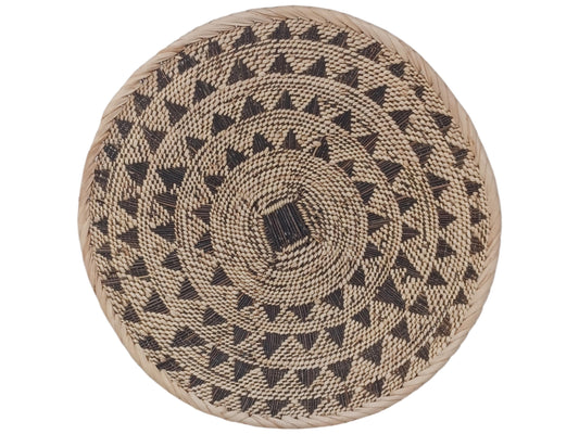 Large Binga Basket Wall Decor: Handmade African Woven Art