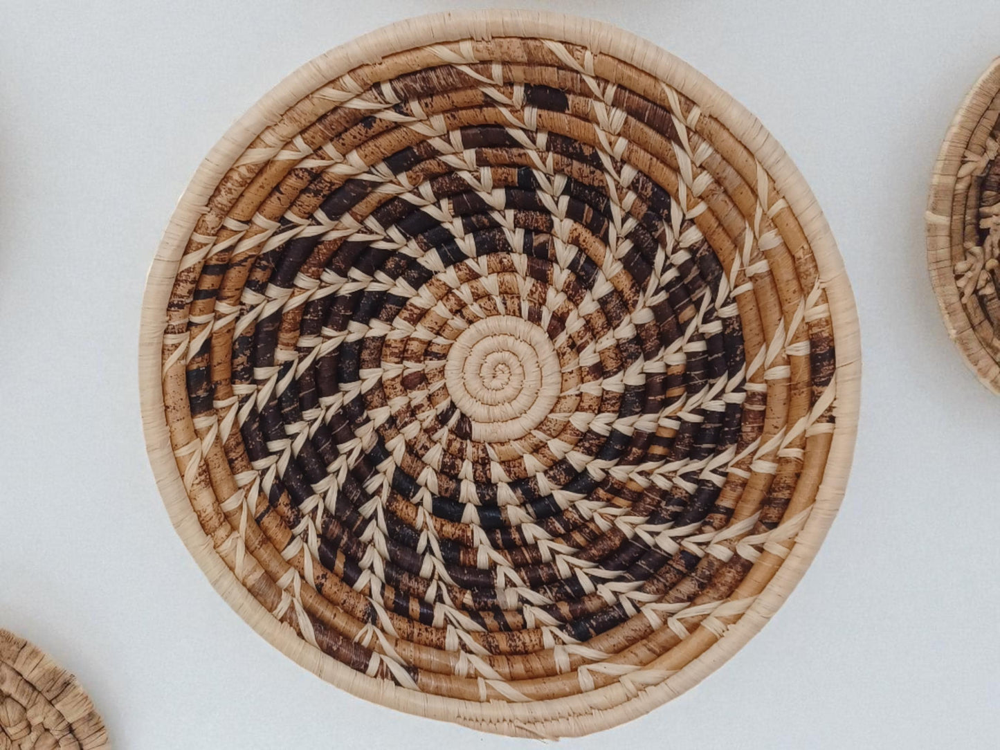 10” Handmade Sisal Fruit Bowl | Eco Woven Bread Basket | Boho Wall & Table Décor