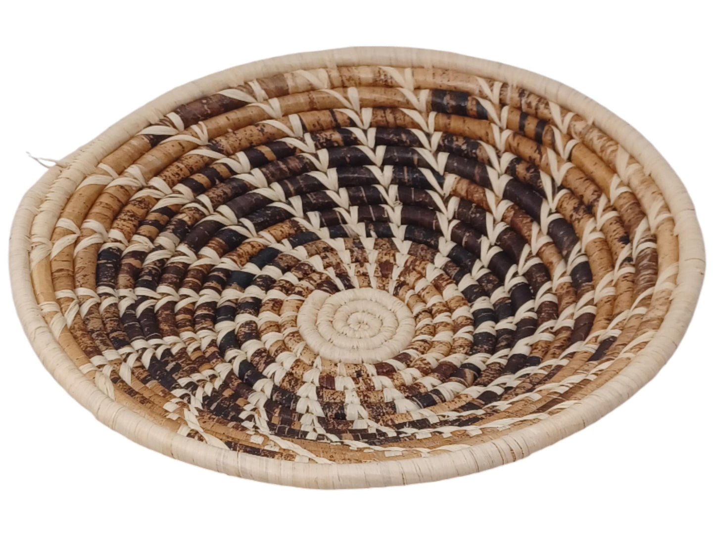 10” Handmade Sisal Fruit Bowl | Eco Woven Bread Basket | Boho Wall & Table Décor