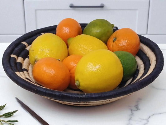Woven 10” Sisal Bowl | Sustainable African Basket | Handmade Kitchen & Wall Décor