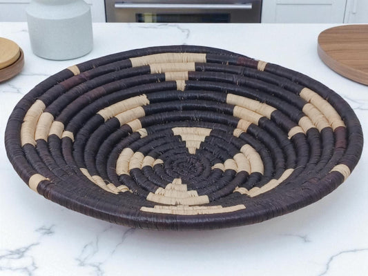 Handmade 10” Sisal Fruit Bowl | Woven Decorative Basket | Sustainable Wall & Table Decor