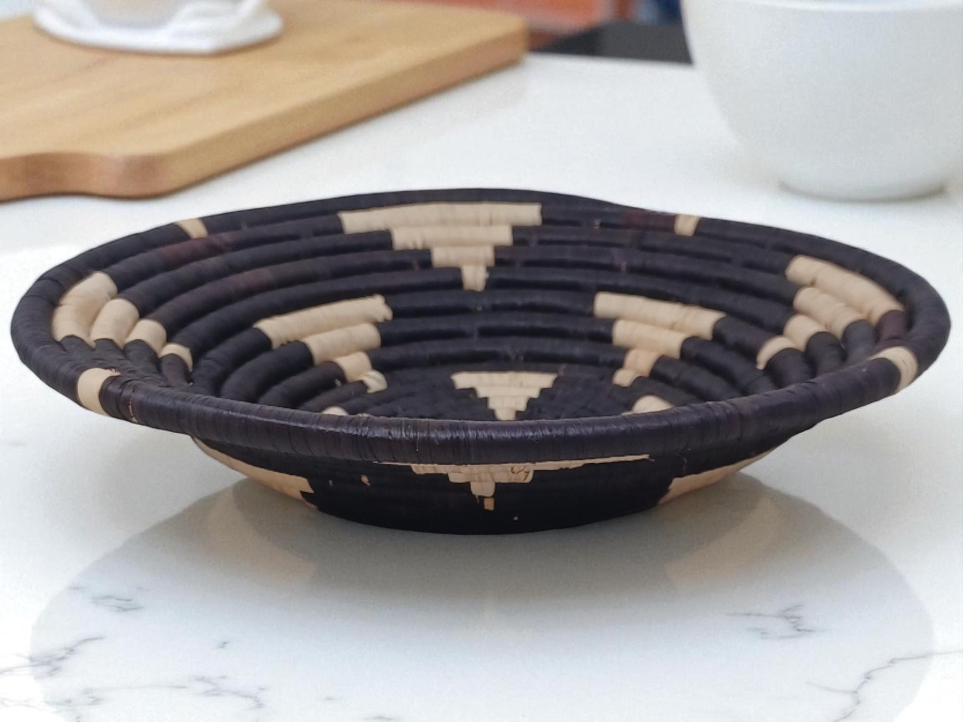 Handmade 10” Sisal Fruit Bowl | Woven Decorative Basket | Sustainable Wall & Table Decor