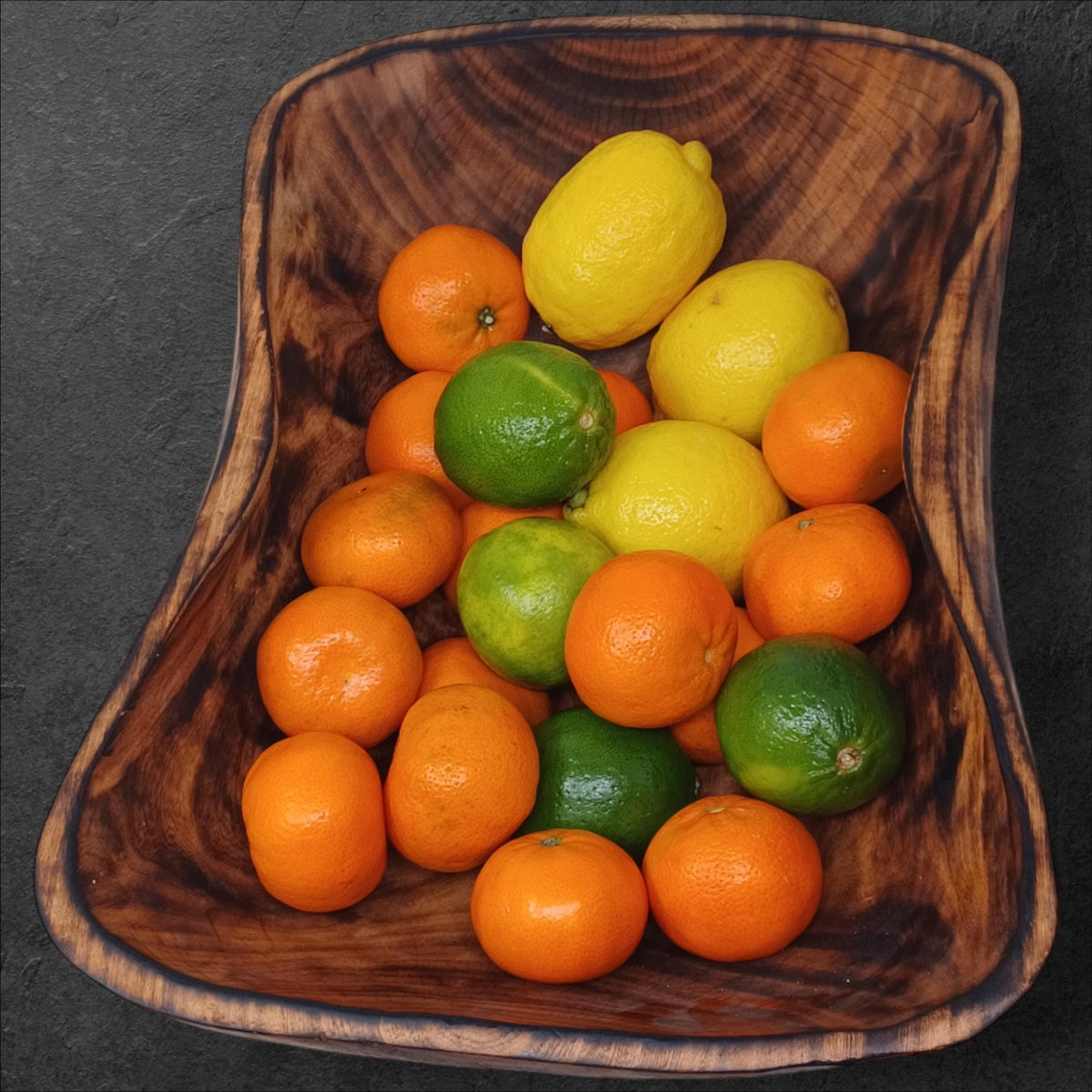 Large Rectangular Wooden Serving Bowl | Hand-Carved Rustic Salad Bowl | Sustainable Kitchen Gift for Mom