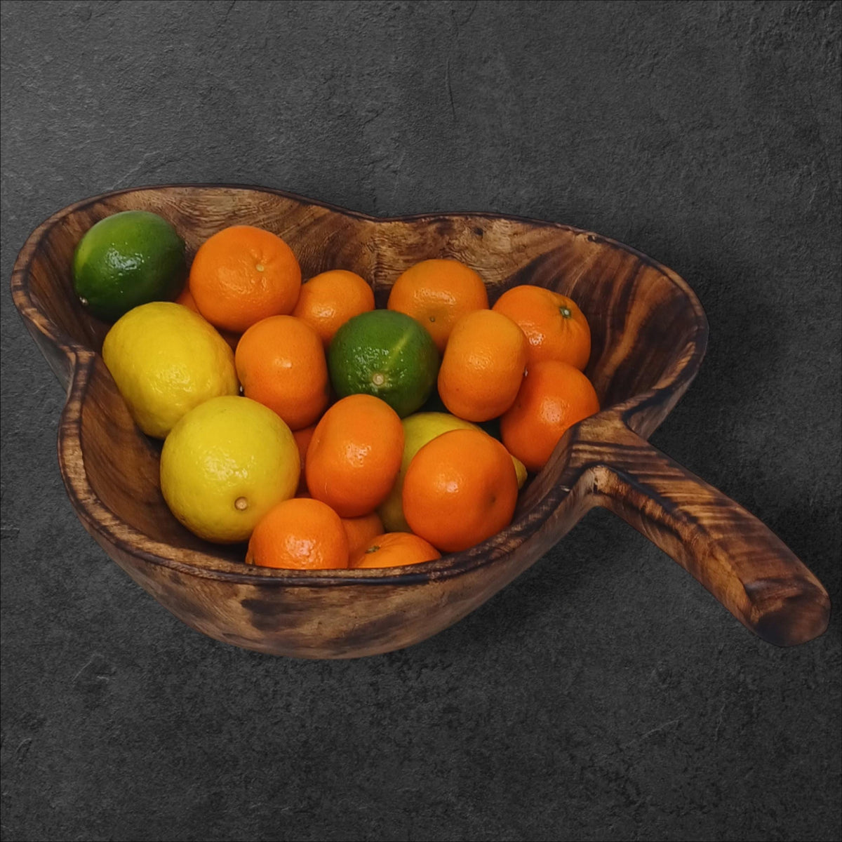 Leaf-Shaped Wooden Salad Bowl | Hand-Carved Natural Fruit Bowl | Rustic Wood Kitchen Décor Gift