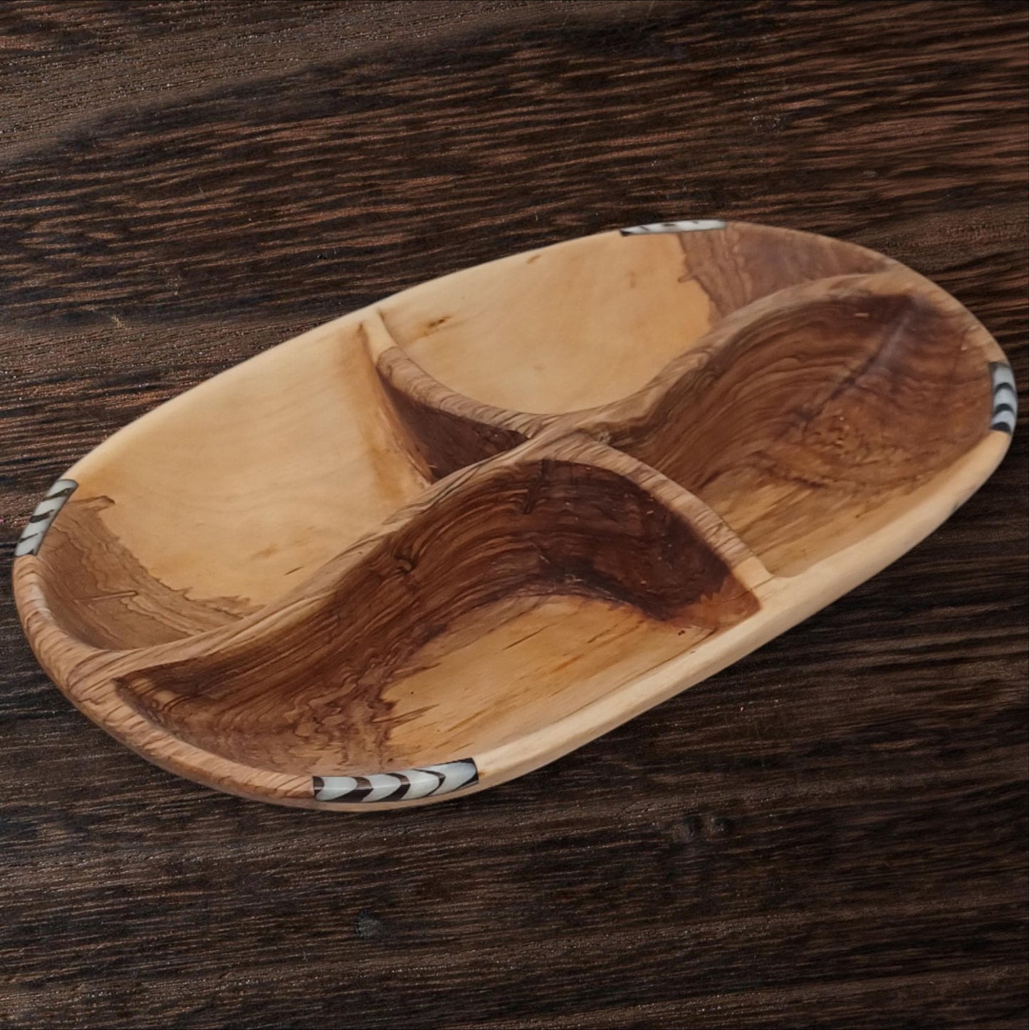 Handmade Olivewood Snack Bowl: Rustic Charcuterie Serving Tray
