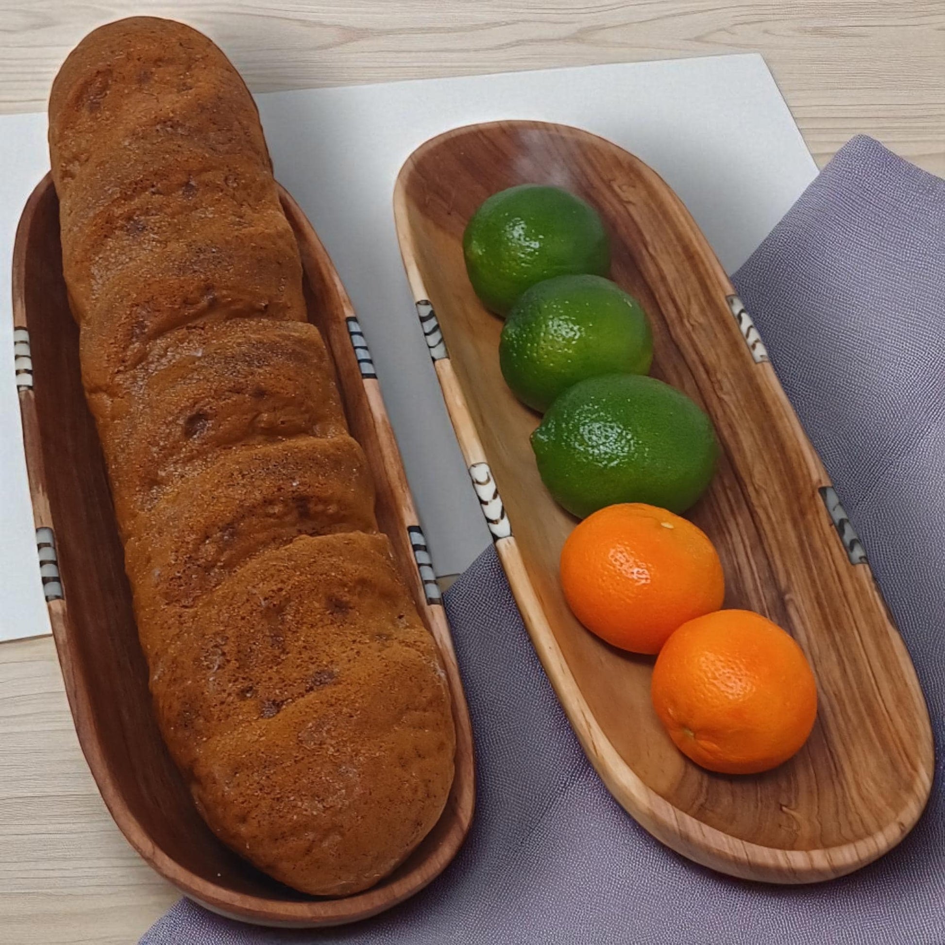Handmade Olivewood Serving Bowl: Rustic Snack Tray, Hostess Gift