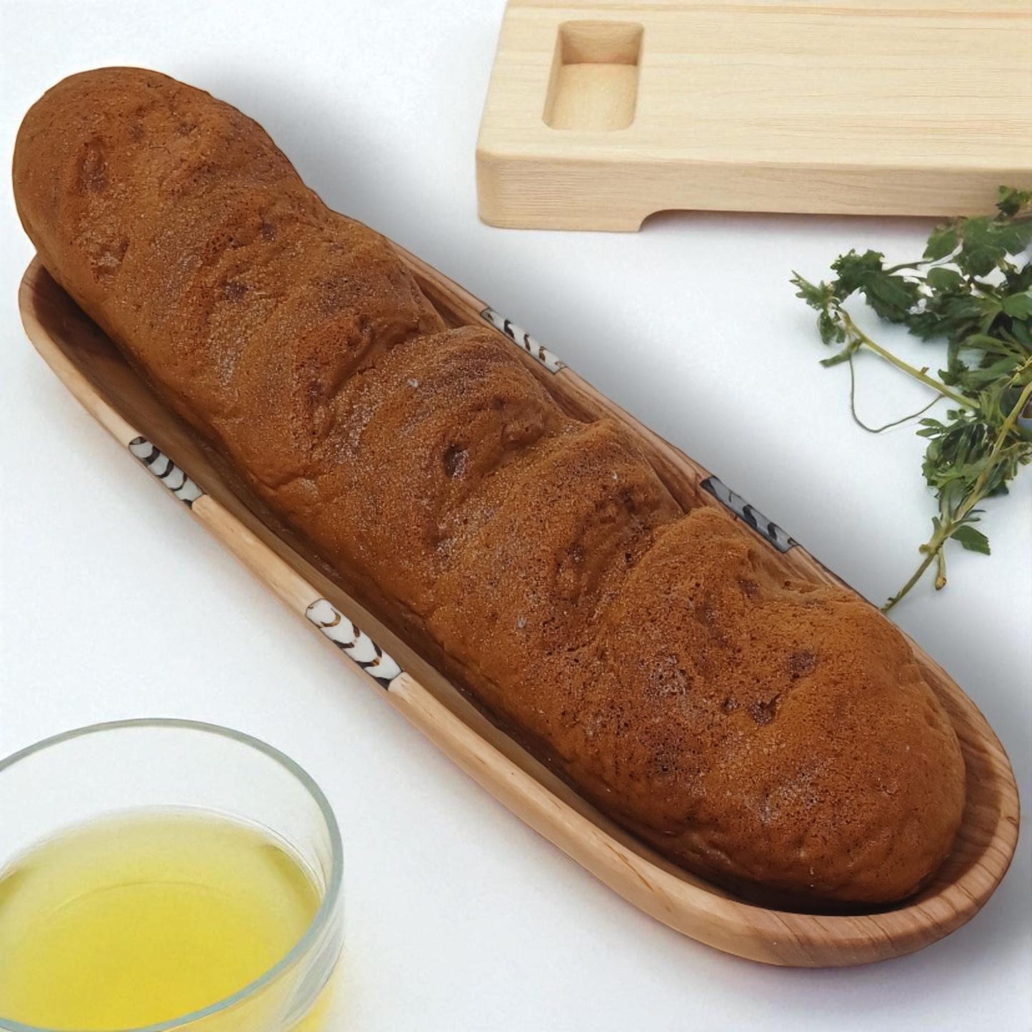 Handmade Olivewood Serving Tray: Rustic Kitchen Bread & Snack Dish