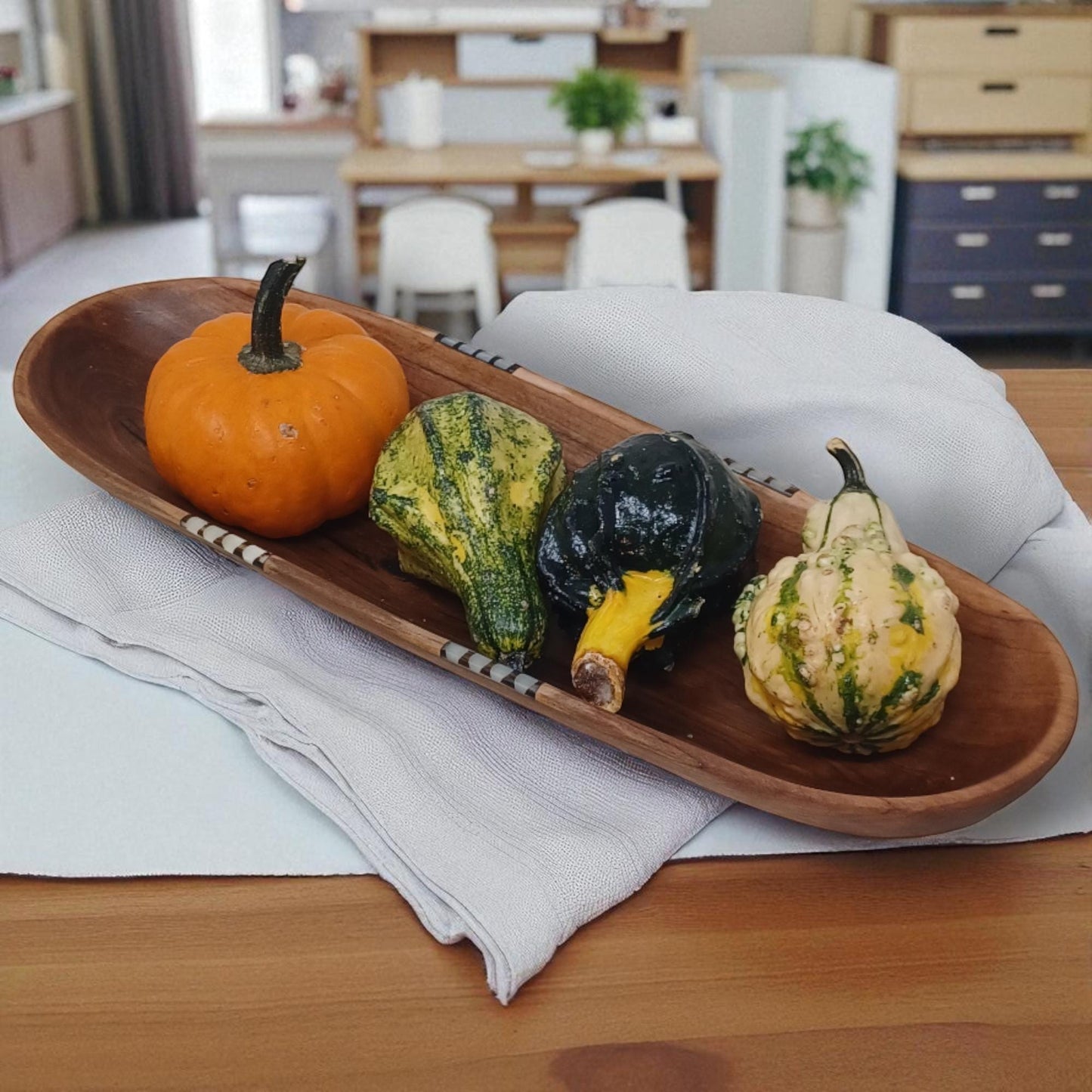 Handmade Olivewood Serving Tray: Rustic Kitchen Bread & Snack Dish