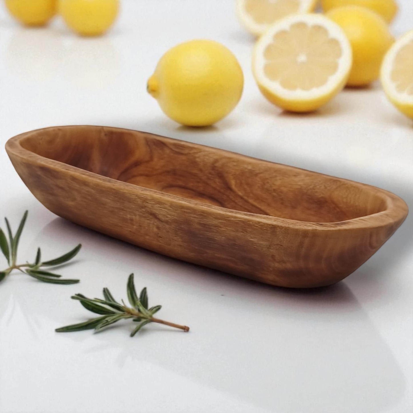 Handmade Olivewood Serving Bowl: Rustic Kitchen Decor (11x5 inches)