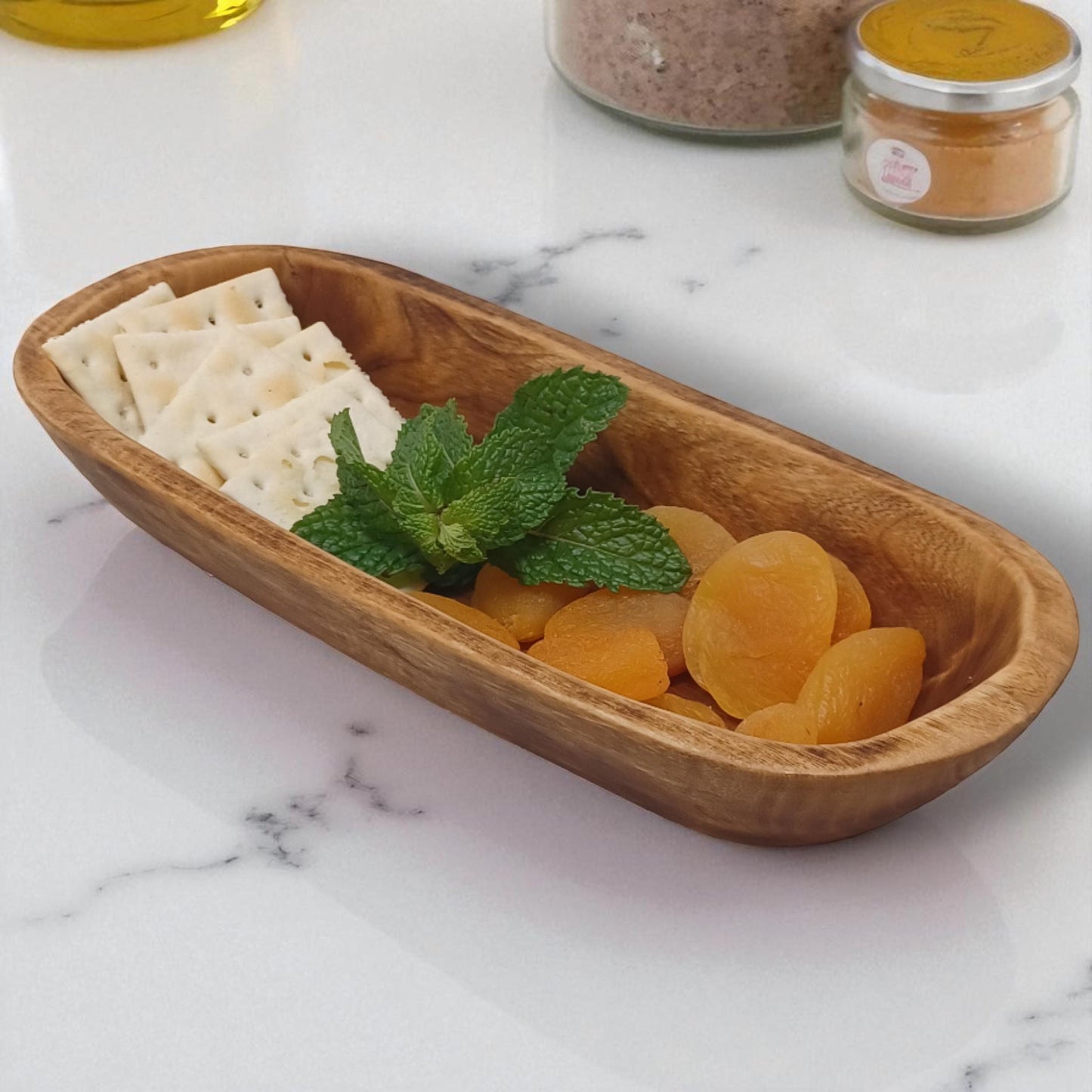 Handmade Olivewood Serving Bowl: Rustic Kitchen Decor (11x5 inches)