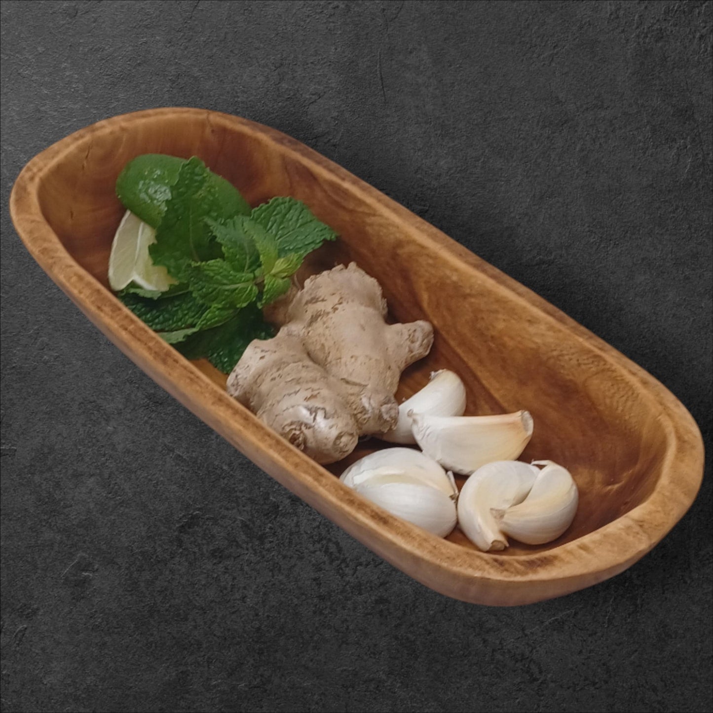 Handmade Olivewood Serving Bowl: Rustic Kitchen Decor (11x5 inches)