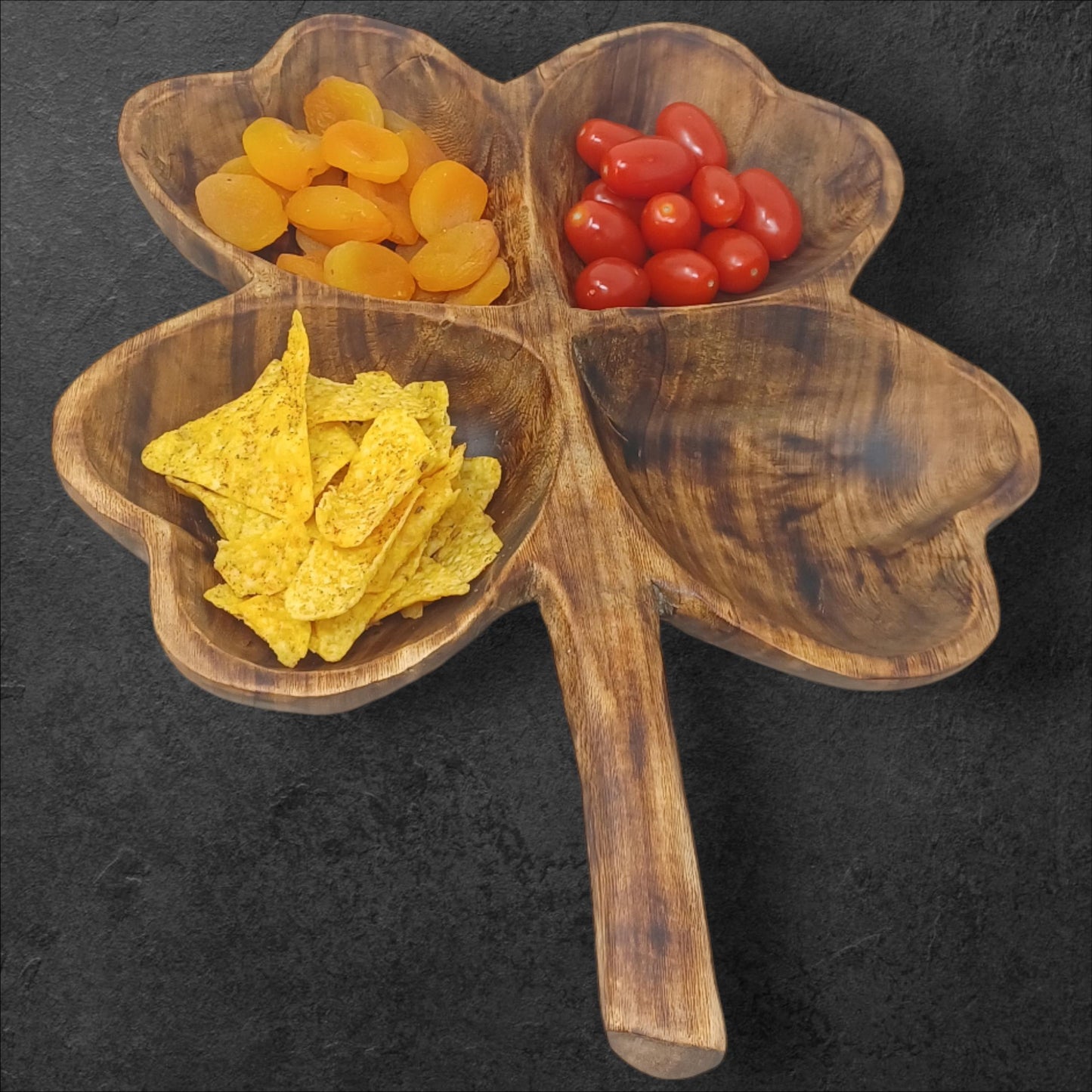 Olivewood Charcuterie Board: Tulip Shaped, Rustic Snack Tray