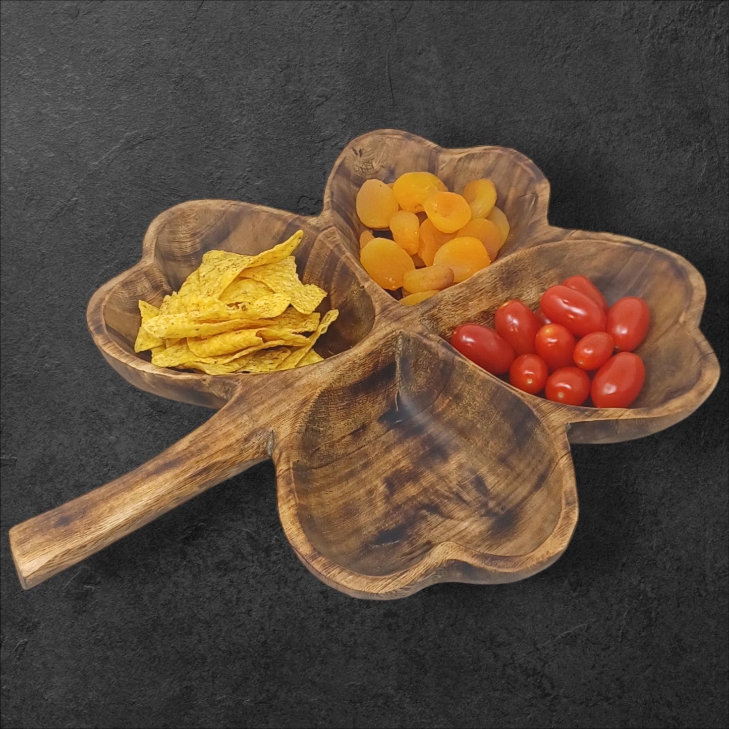 Olivewood Charcuterie Board: Tulip Shaped, Rustic Snack Tray