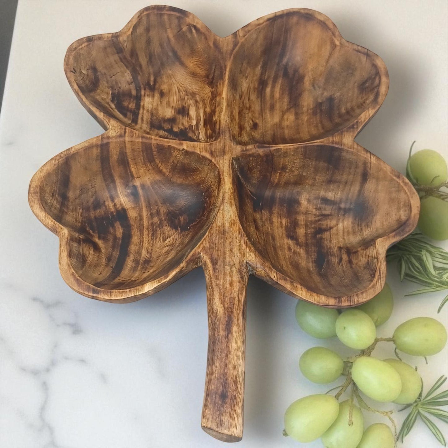 Olivewood Charcuterie Board: Tulip Shaped, Rustic Snack Tray