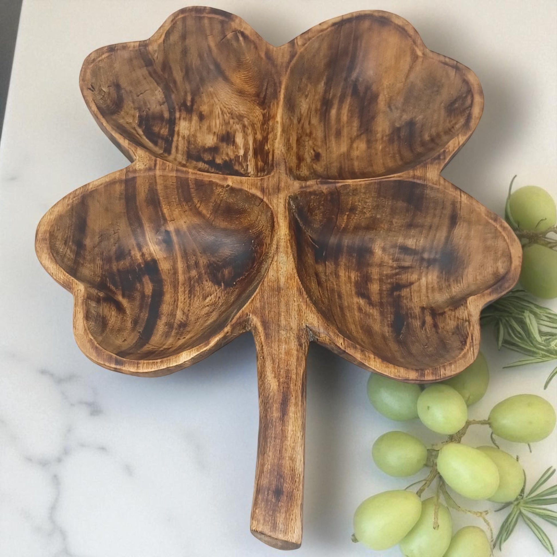 Olivewood Charcuterie Board: Tulip Shaped, Rustic Snack Tray