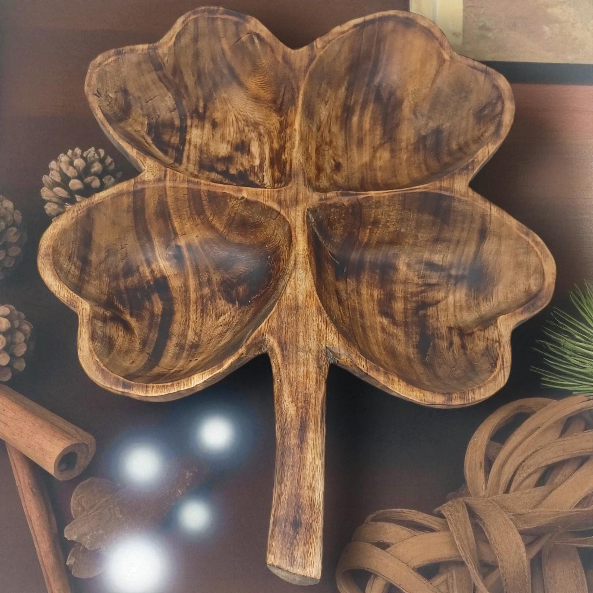 Olivewood Charcuterie Board: Tulip Shaped, Rustic Snack Tray