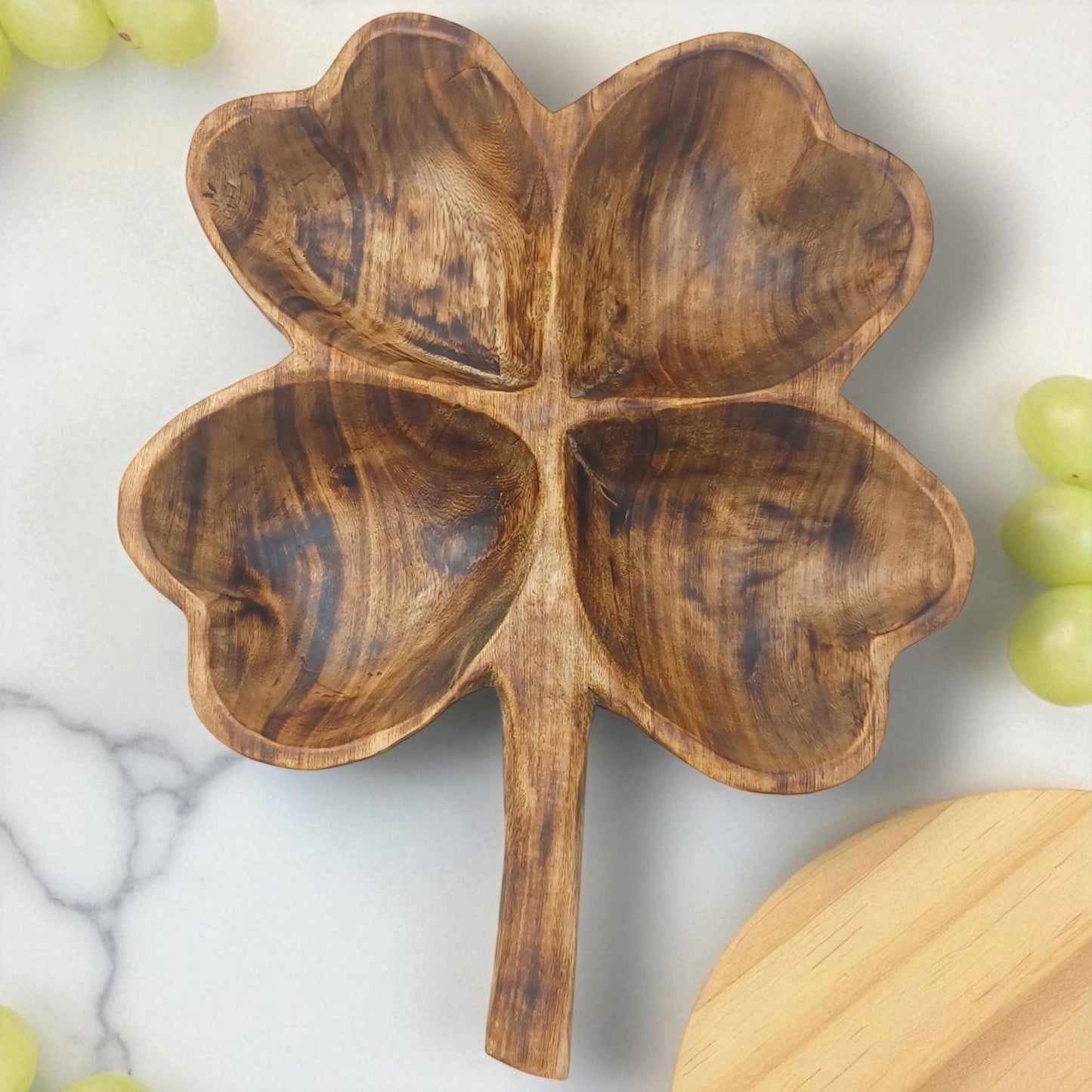 Olivewood Charcuterie Board: Tulip Shaped, Rustic Snack Tray