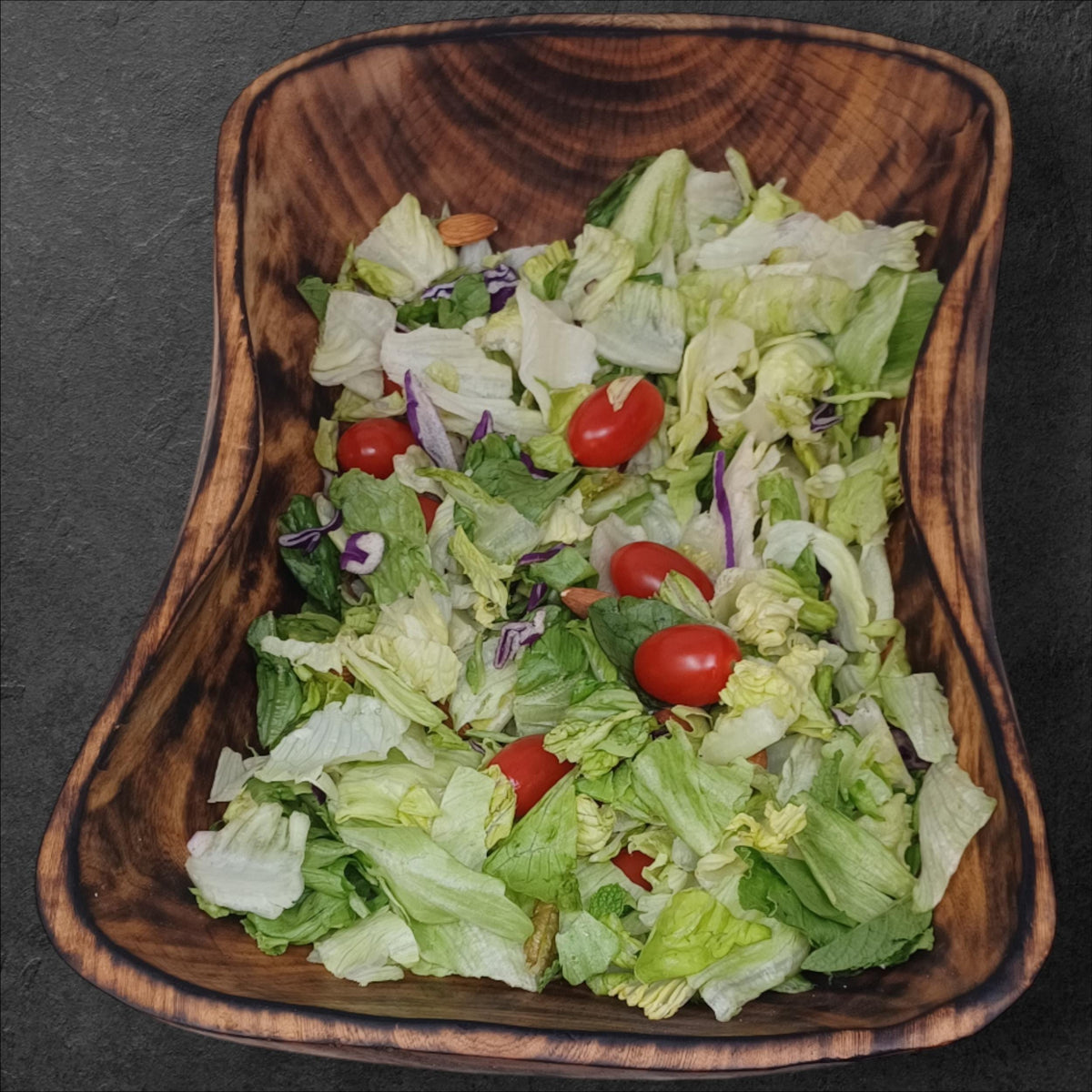 Large Rectangular Wooden Serving Bowl | Hand-Carved Rustic Salad Bowl | Sustainable Kitchen Gift for Mom