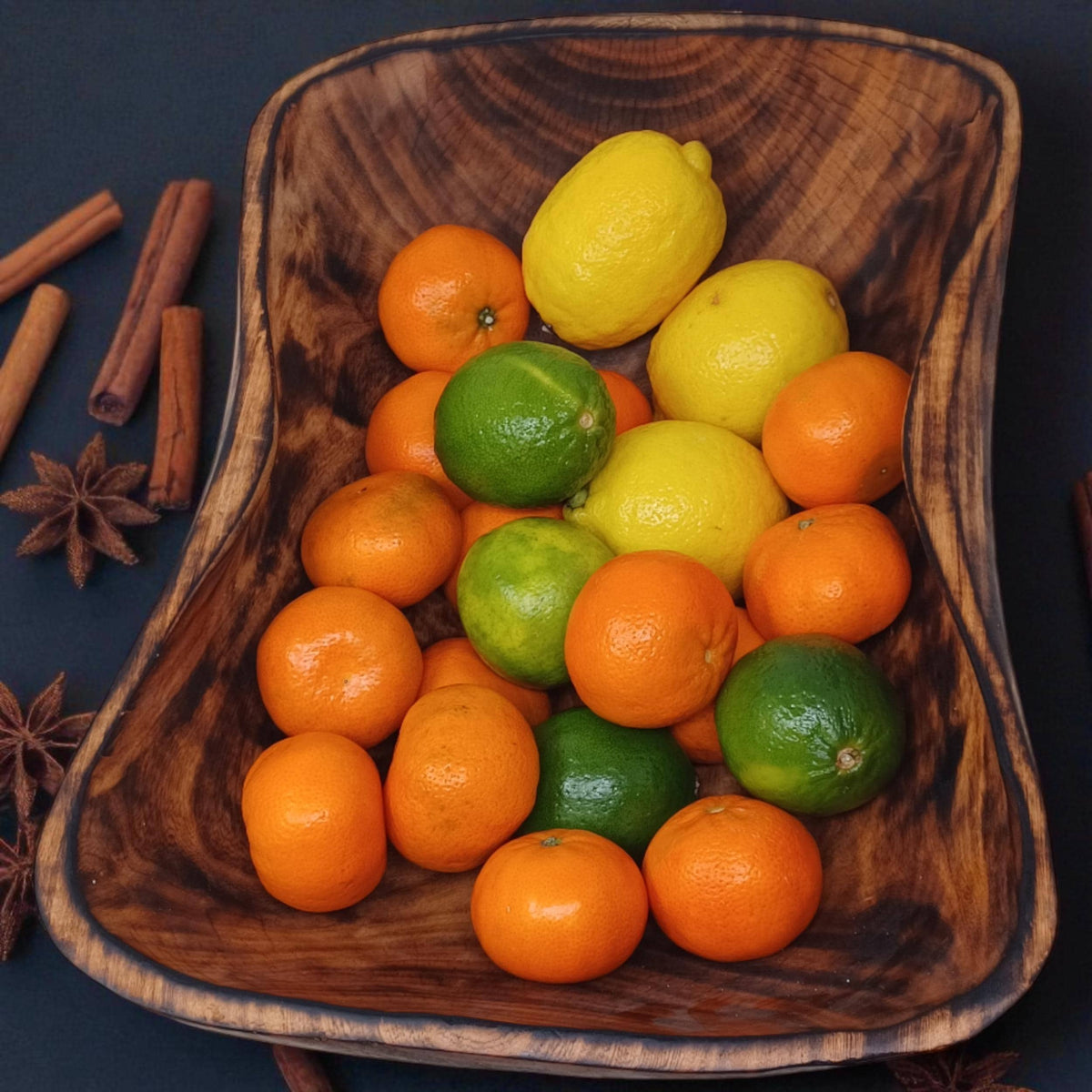 Large Rectangular Wooden Serving Bowl | Hand-Carved Rustic Salad Bowl | Sustainable Kitchen Gift for Mom