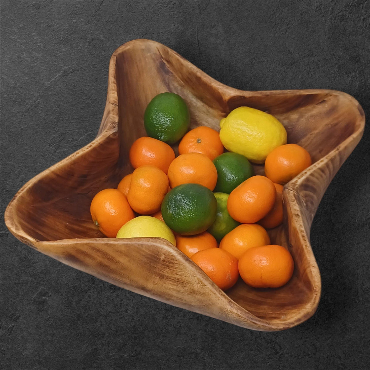 Star-Shaped Wooden Salad Bowl | Hand-Carved Serving Bowl | Rustic Holiday Centerpiece | Large serving bowls