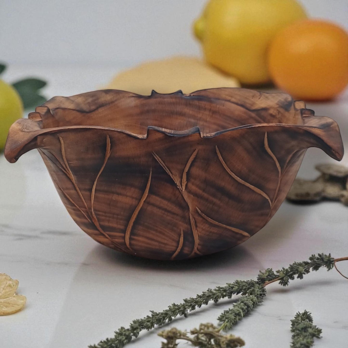 Wooden Square Salad Bowl | Rustic Serving Bowl | Large Handmade Wood Fruit Bowl | Holiday Gift for Mom