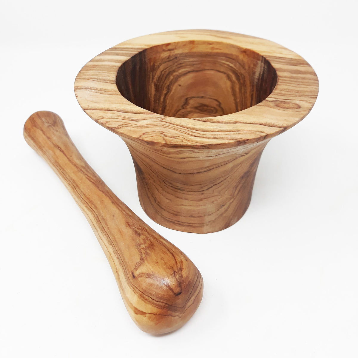 Traditional Olive Wood Pestle and Mortar, Rustic Pestle and Mortar, Herb Grinder,  Wooden Spice Grinder, Rustic Wooden Pestle and Mortar